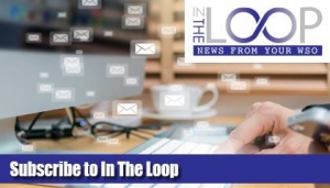 person using keyboard to subscribe to In The Loop newsletter