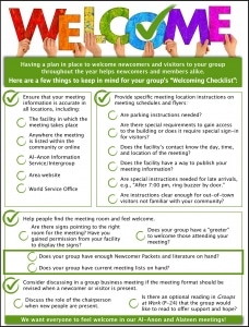 welcoming checklist